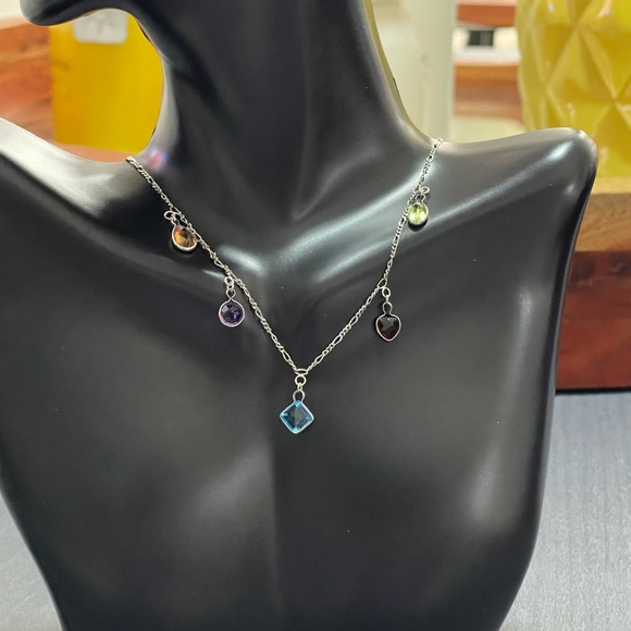 Multi colored gemstone necklace - Picture 6 of 6